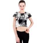 Grunge Skull Crew Neck Crop Top