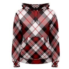 Smart Plaid Red Women s Pullover Hoodies