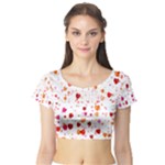 Heart 2014 0603 Short Sleeve Crop Top