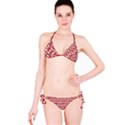 Red And White Owl Pattern Bikini Set View3