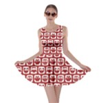 Red And White Owl Pattern Skater Dresses