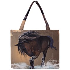 Beautiful Horse With Water Splash Tiny Tote Bags