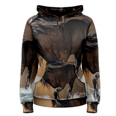 Beautiful Horse With Water Splash Women s Pullover Hoodies