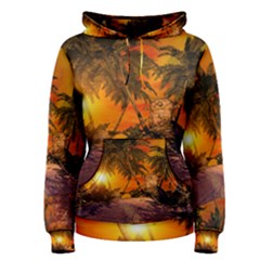 Wonderful Sunset In  A Fantasy World Women s Pullover Hoodies