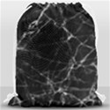 Black marble Stone pattern Drawstring Bag (Large) View1