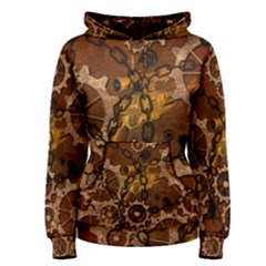 Steampunk In Rusty Metal Women s Pullover Hoodies