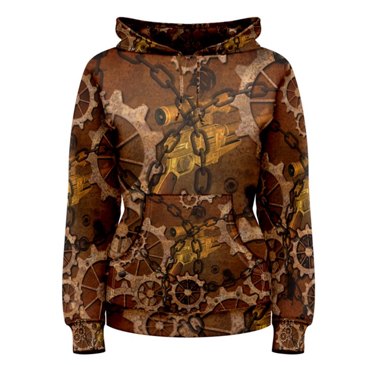 Steampunk In Rusty Metal Women s Pullover Hoodies