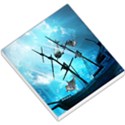 Awesome Ship Wreck With Dolphin And Light Effects Small Memo Pads View1