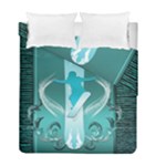 Snowboarder With Snowboard Duvet Cover (Twin Size)