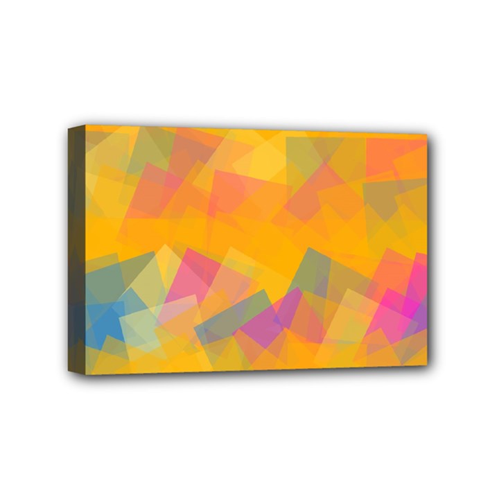 Fading squares Mini Canvas 6  x 4  (Stretched)