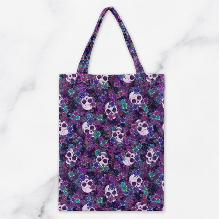 Flowers and Skulls Classic Tote Bag