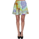 Golden Violet Sea Shells, Abstract Ocean Skater Skirt Golden Violet Sea Shells, Abstract Ocean Skater Skirt