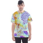 Golden Violet Sea Shells, Abstract Ocean Men s Sport Mesh Tee