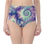 Violet Teal Sea Shells, Abstract Underwater Forest (purple Sea Horse, Abstract Ocean Waves High-Waist Bikini Bottoms Violet Teal Sea Shells, Abstract Underwater Forest (purple Sea Horse, Abstract Ocean Waves High-Waist Bikini Bottoms