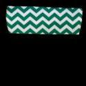Emerald Green & White Zigzag Pattern Flap Closure Messenger Bag (L) View1