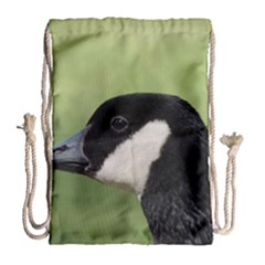 Goose Bird In Nature Drawstring Bag (large)