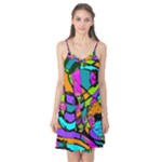 Abstract Sketch Art Squiggly Loops Multicolored Camis Nightgown
