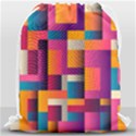 Abstract Background Geometry Blocks Drawstring Bag (Large) View1