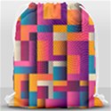 Abstract Background Geometry Blocks Drawstring Bag (Large) View2