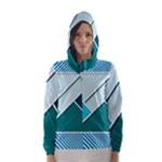 Logo Concept Banner Header Idea Hooded Wind Breaker (Women)