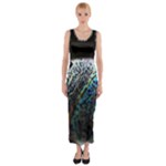 Bubble Iridescent Soap Bubble Fitted Maxi Dress