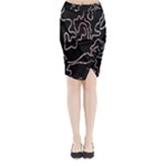 Abstract Glare Visual Art Midi Wrap Pencil Skirt