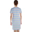 Grid Squares Texture Pattern Short Sleeve Nightdress View2