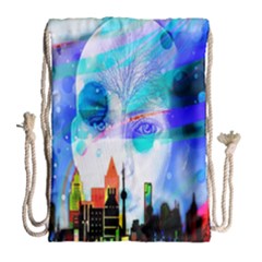 Dirty Dirt Spot Man Doll View Drawstring Bag (large)
