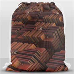 Fractal 3d Render Futuristic Drawstring Bag (large)
