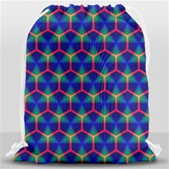 Honeycomb Fractal Art Drawstring Bag (large)