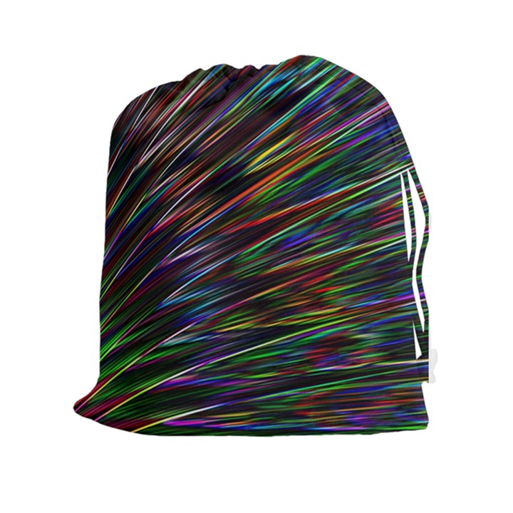 Texture Colorful Abstract Pattern Drawstring Pouches (XXL)