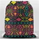 Traditional Art Ethnic Pattern Drawstring Bag (Large) View2