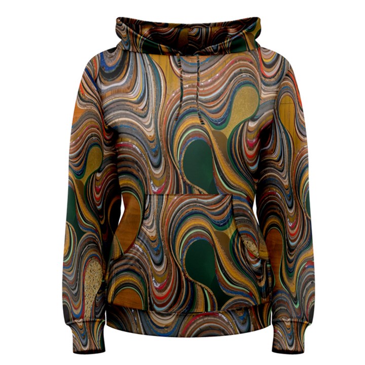 Swirl Colour Design Color Texture Women s Pullover Hoodie