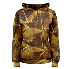 Leaves Autumn Texture Brown Women s Pullover Hoodie