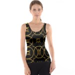 Black And Gold Pattern Elegant Geometric Design Tank Top