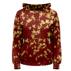Background Design Leaves Pattern Women s Pullover Hoodie
