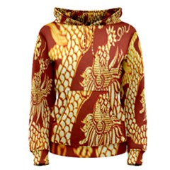Fabric Pattern Dragon Embroidery Texture Women s Pullover Hoodie