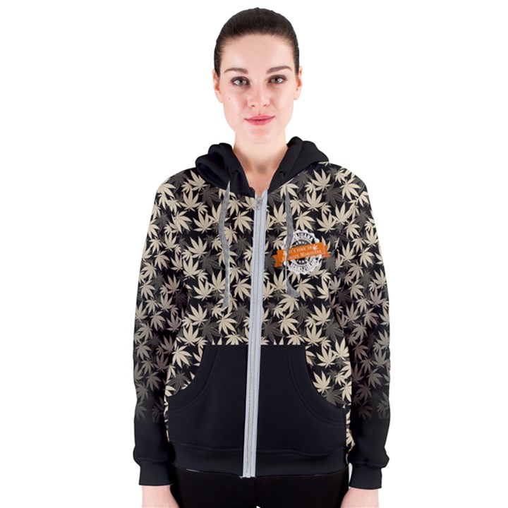 Cannabis Women s Zipper Hoodie