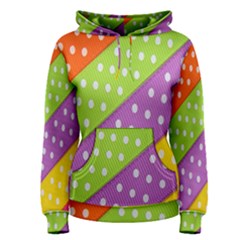 Colorful Easter Ribbon Background Women s Pullover Hoodie