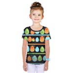 Black & Orange Easter Eggs Kids  One Piece Tee