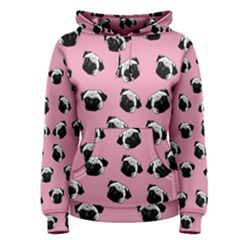 Pug Dog Pattern Women s Pullover Hoodie