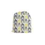 Tricolored Geometric Pattern Drawstring Pouches (Small) 