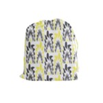 Tricolored Geometric Pattern Drawstring Pouches (Large) 