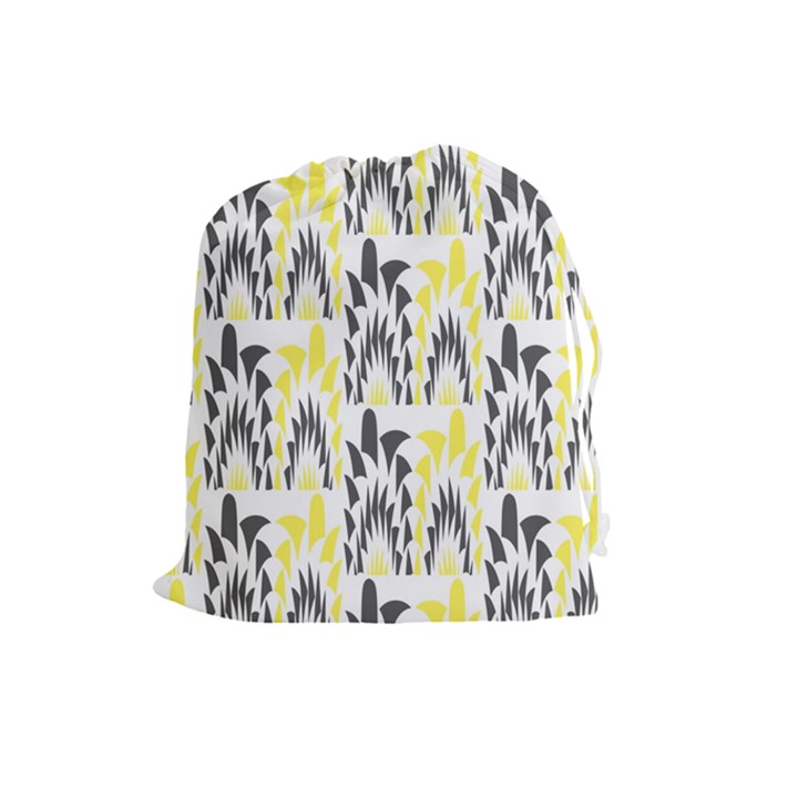 Tricolored Geometric Pattern Drawstring Pouches (Large) 