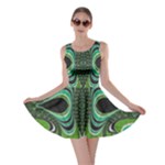 Fractal Art Green Pattern Design Skater Dress