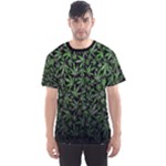 Black Pink Green Cannabis Marijuana Men s Sport Mesh Tee