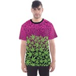 Dark Green Pink Cannabis Marijuana Men s Sport Mesh Tee