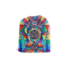 Blue Ray Transcendance Grid - Drawstring Pouch (medium)