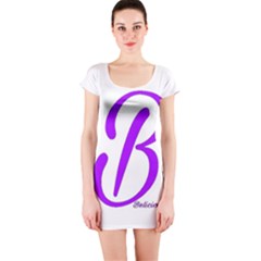 Belicious World  b  Purple Short Sleeve Bodycon Dress