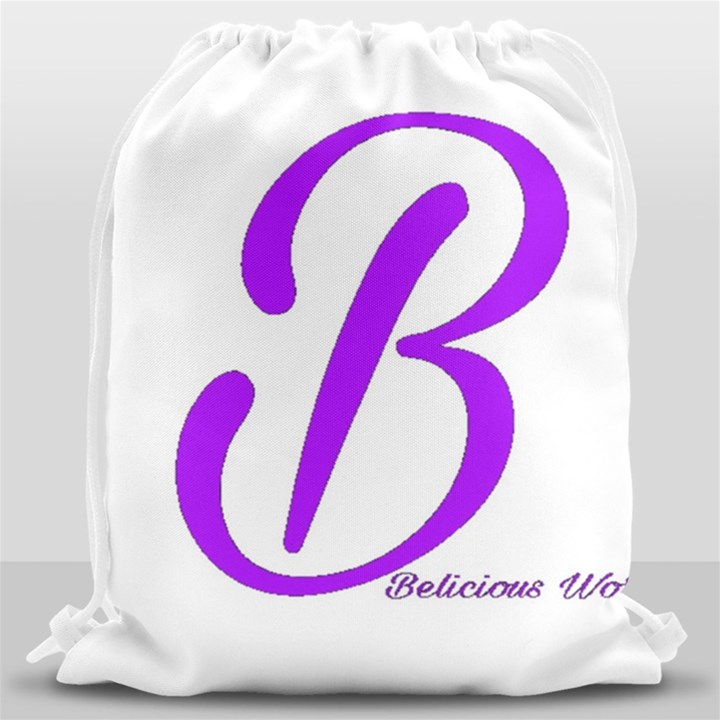 Belicious World  B  coral Drawstring Bag (Large)